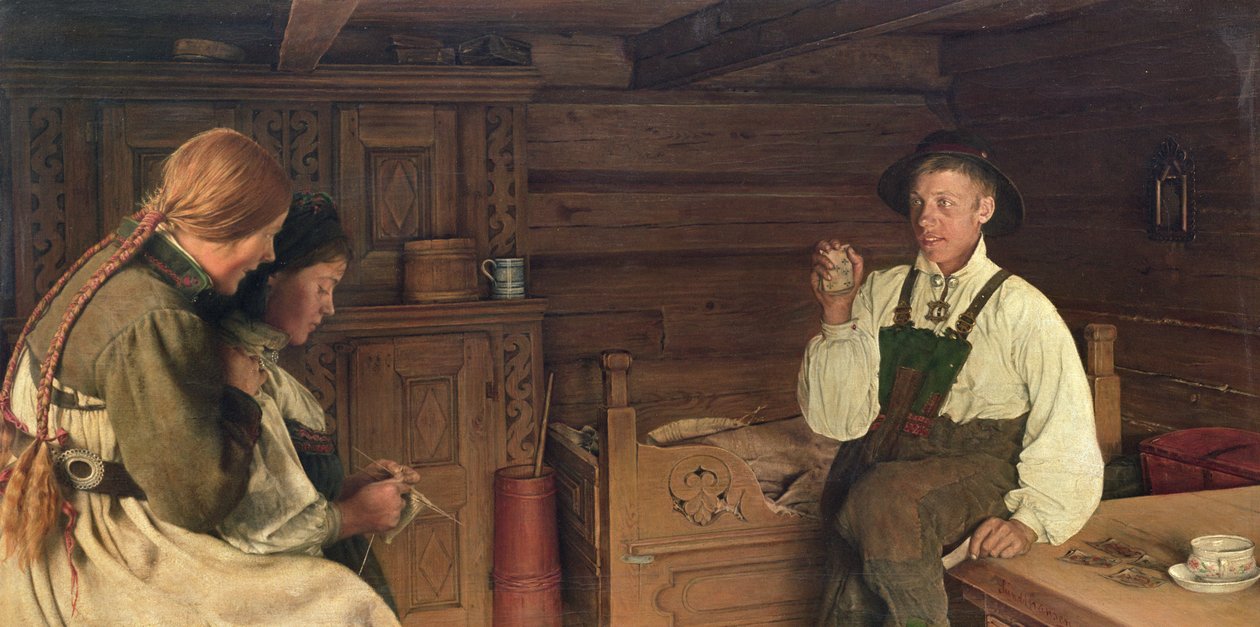 Kart Sanatçısı (tuval üzerine yağlı boya) by Carl Sundt Hansen