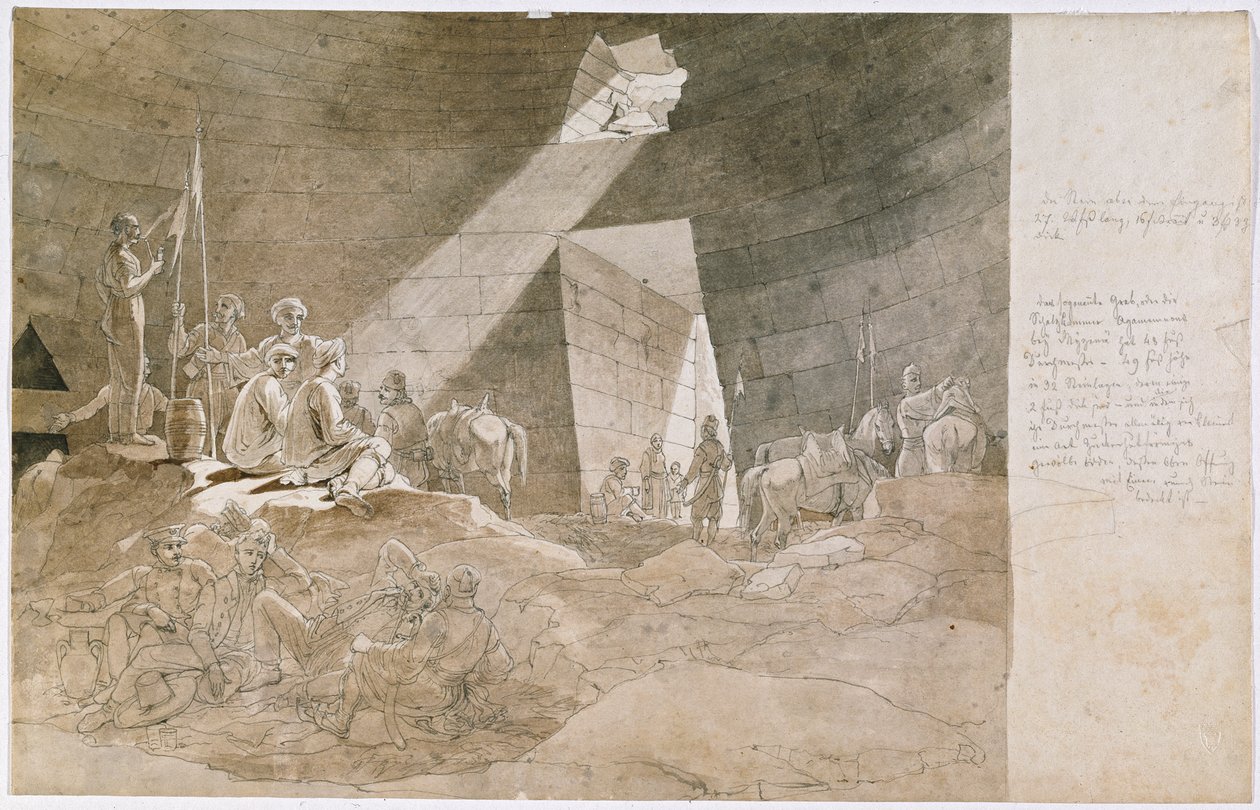 Mycenae yakınlarındaki Agamemnon'un sözde hazinesinde özgürlük savaşçıları by Carl Wilhelm Freiherr von Heideck