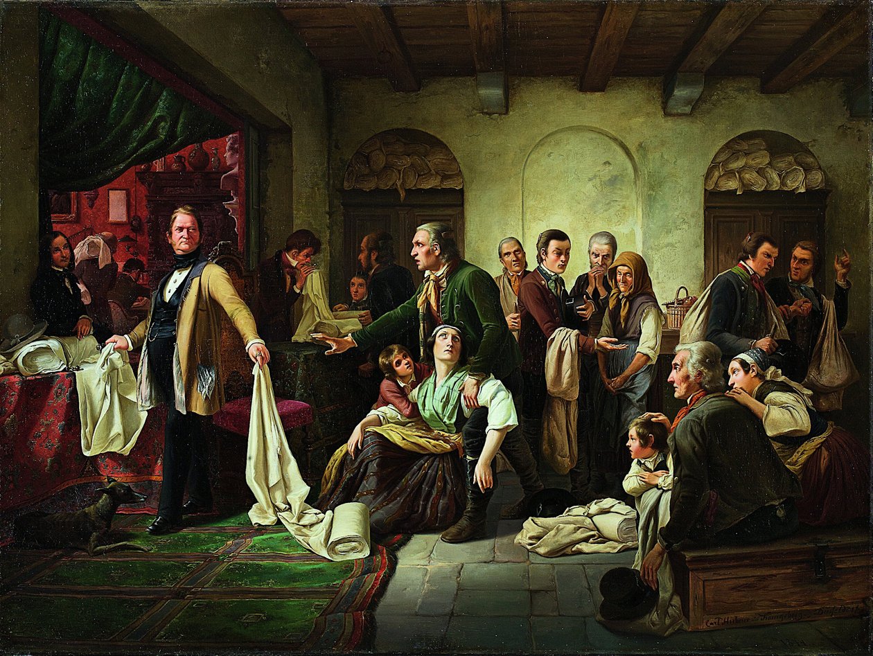 Silezyalı Dokumacılar, 1844 by Carl Wilhelm Huebner
