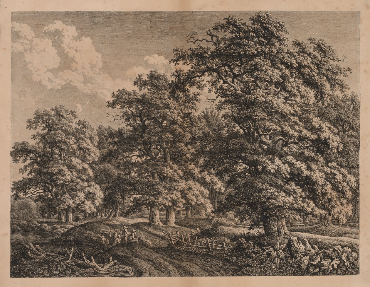 Manzara ve Üç Figür by Carl Wilhelm I Kolbe