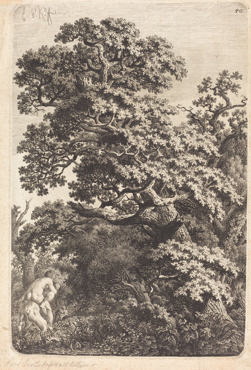 Bataklıkta Satyr ve Perisi by Carl Wilhelm Kolbe