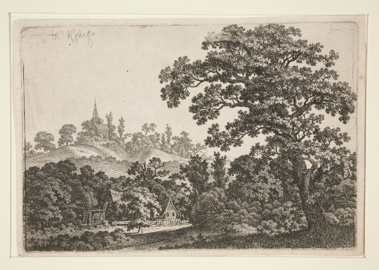 Değirmenli Peyzaj by Carl Wilhelm Kolbe the elder