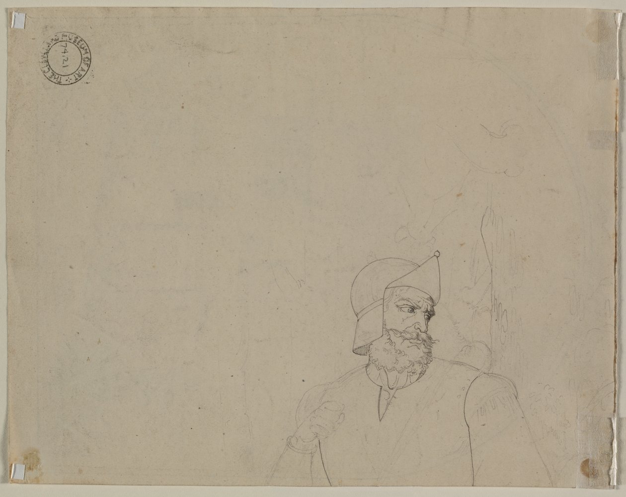 Bir Manzaradaki Asker, 19. yüzyılın ikinci çeyreği. by Carl Wilhelm Tischbein