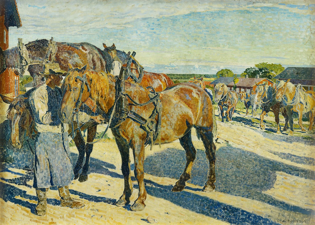Ahırda; Baba Stallbacken by Carl Wilhelm Wilhelmson