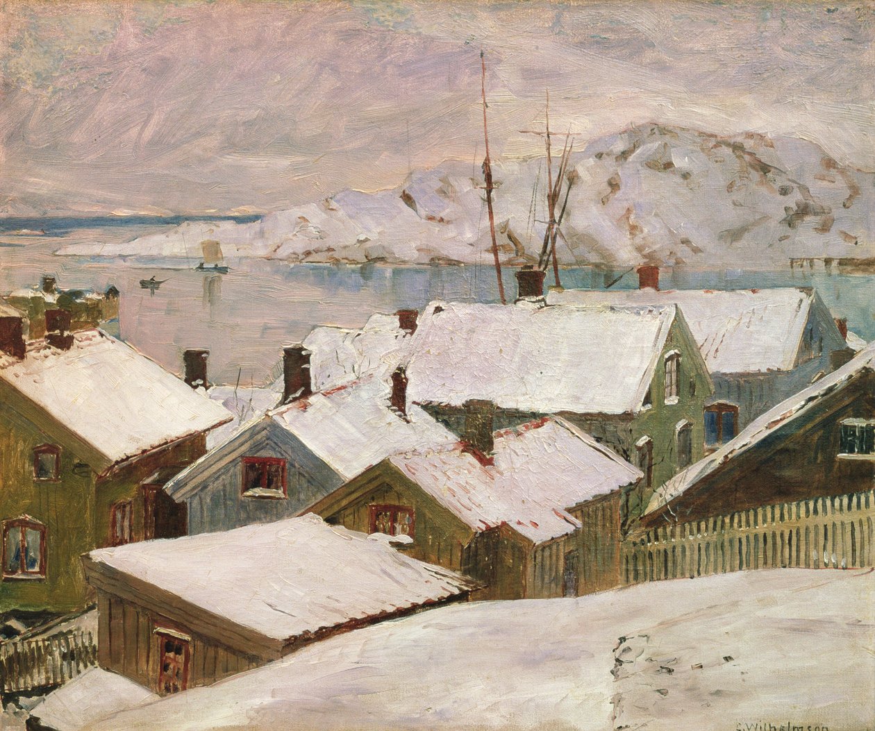 Kışın Fiskebackskil, 1899 by Carl Wilhelm Wilhelmson