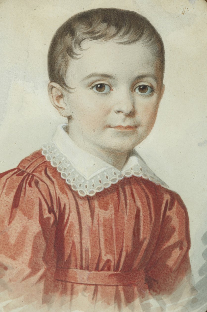 Eugenia Kochubey'in çocukken portresi, 1849. by Carl von Hampeln