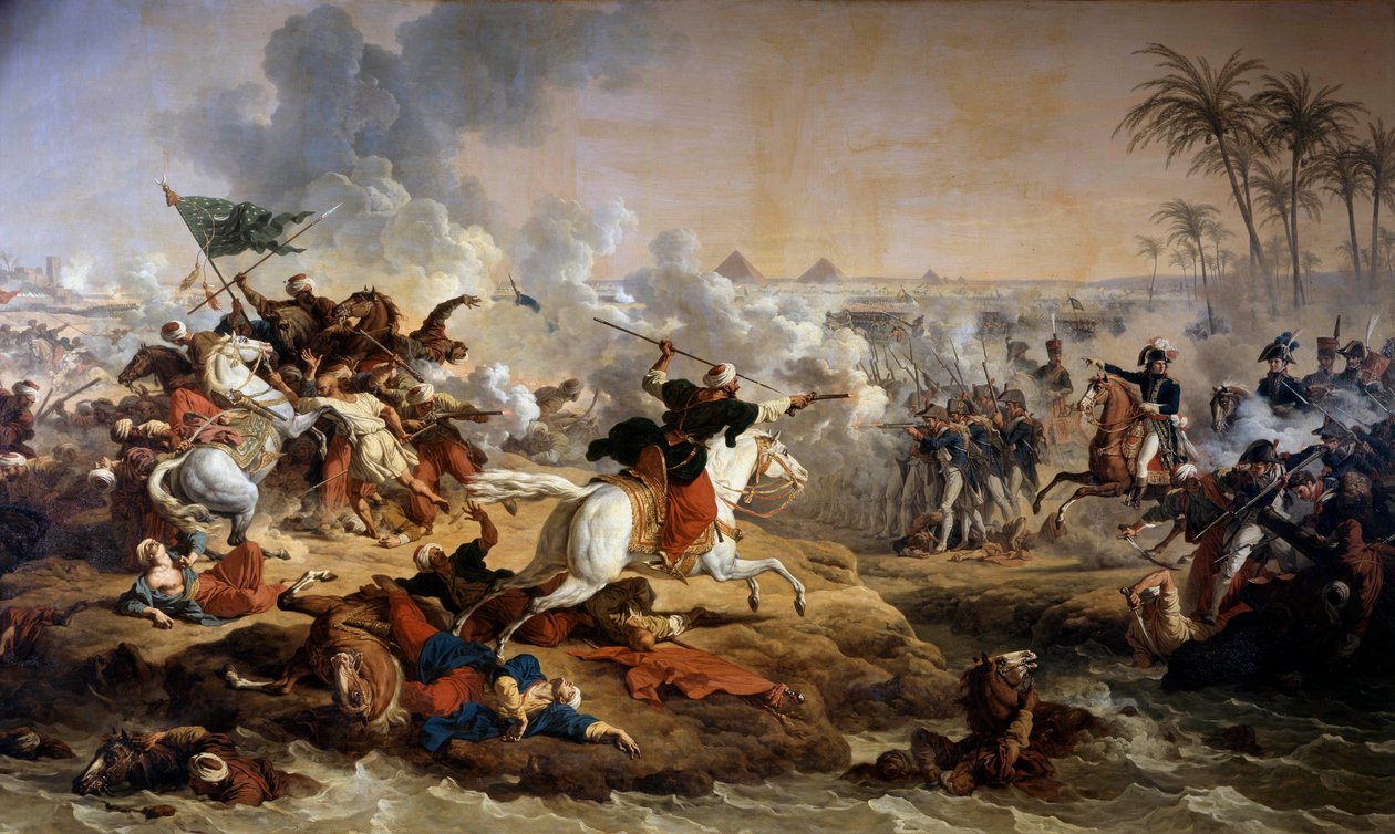 Mısır Seferi (Seferi) (1798-1801): “” 21/07/1798'de Piramitlerin Savaşı”” Antoine dit Carle Vernet (1758-1836) 18. yüzyıl Boissy aziz Leger. Grosbois Kalesi by Carle Vernet