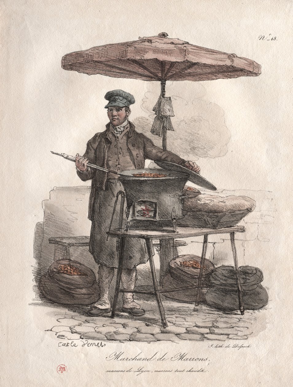 kestane satıcısı by Carle Vernet