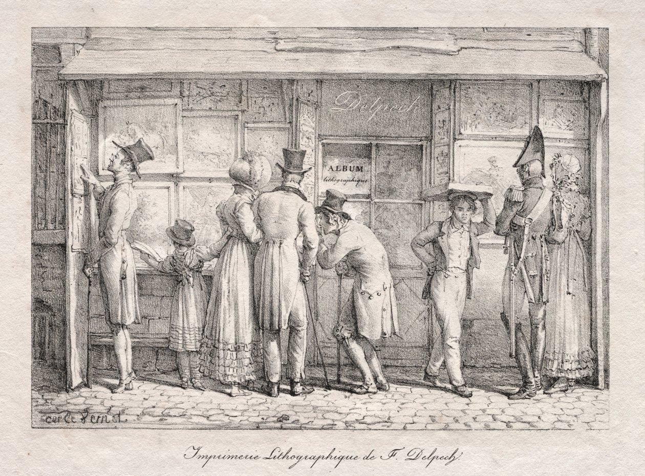 Delpech Litografik Matbaa, c. 1818. by Carle Vernet