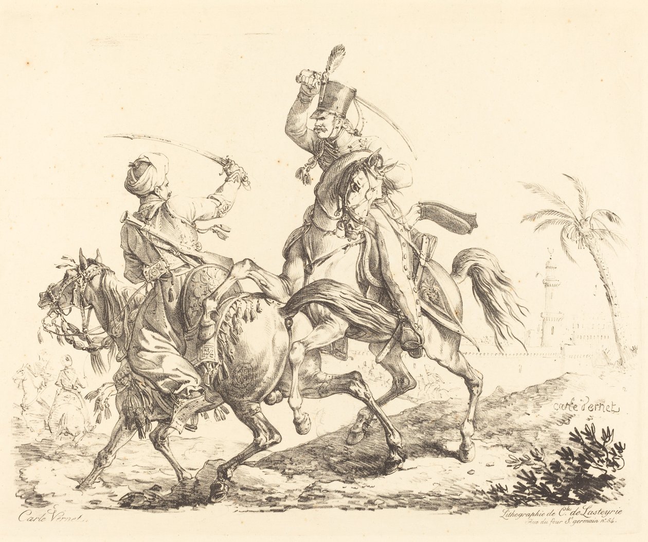 Hussard bir Memleke Çarpıyor by Carle Vernet