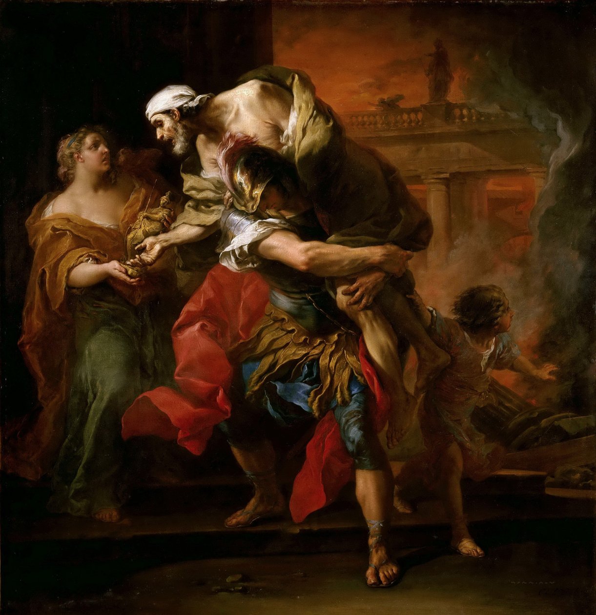 Anchises Taşıyan Aeneas by Carle van Loo