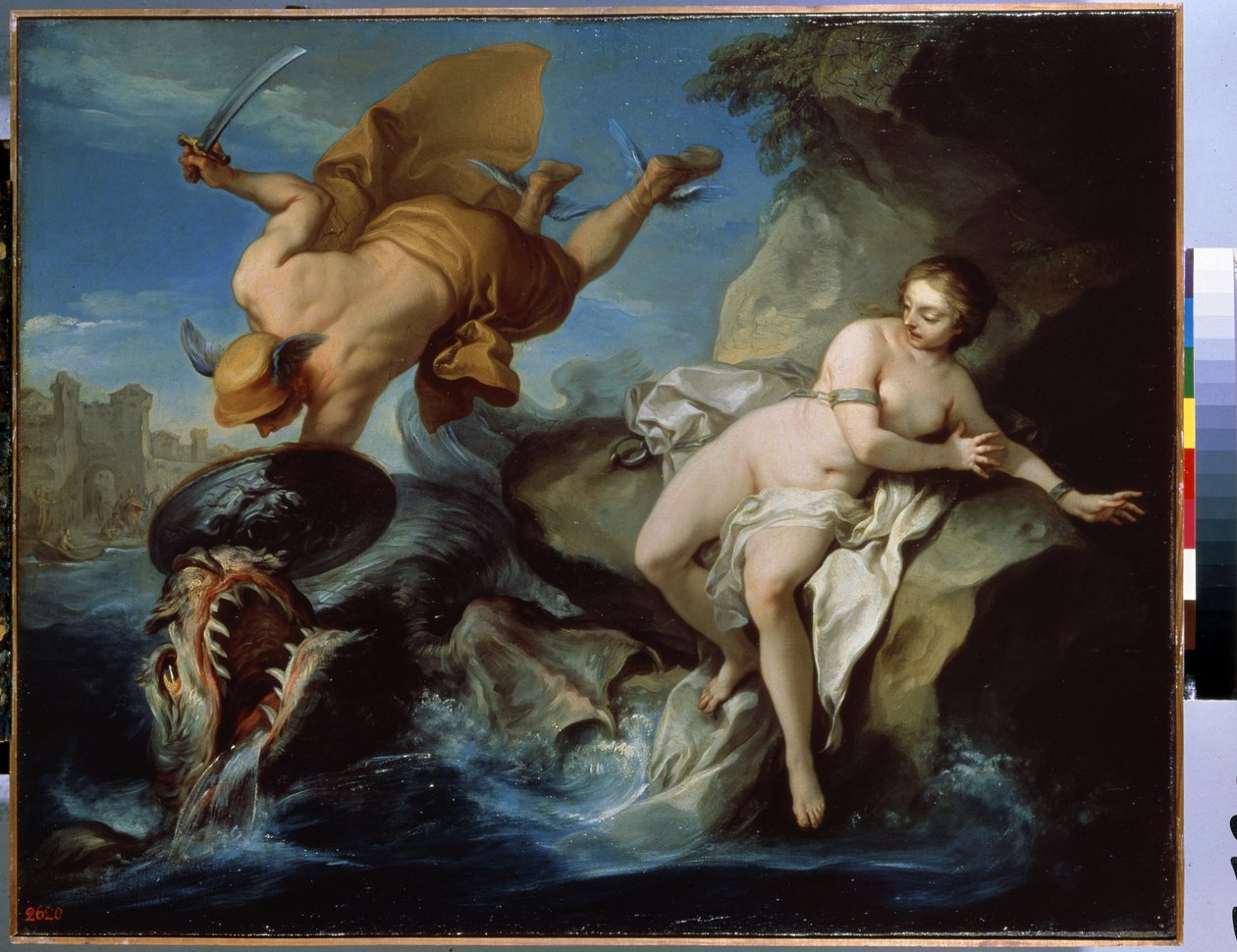 Perseus ve Andromeda (tuval üzerine yağlı boya) by Carle van Loo