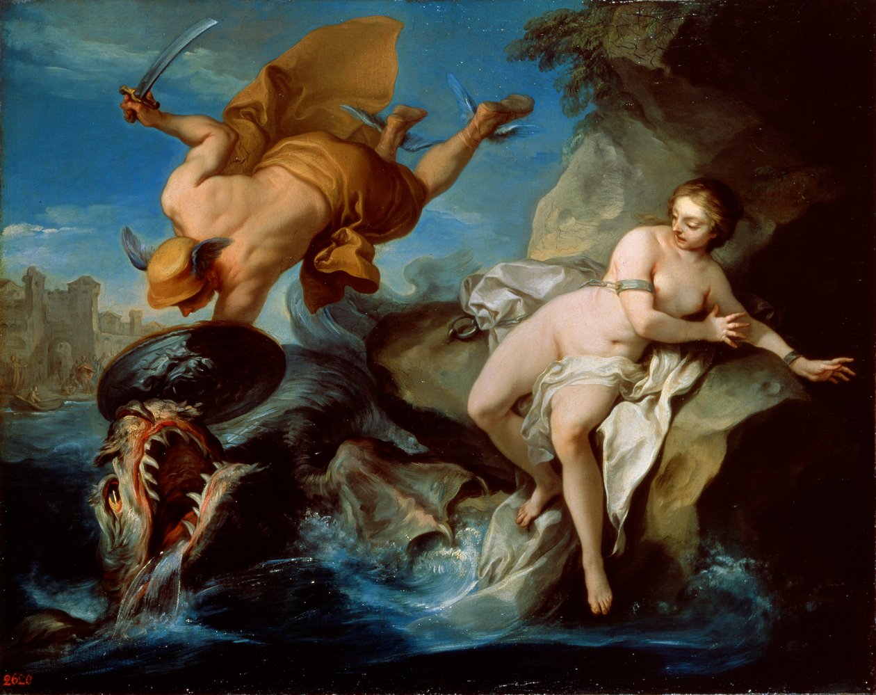 Perseus ve Andromeda, 17. yüzyıl. by Carle van Loo