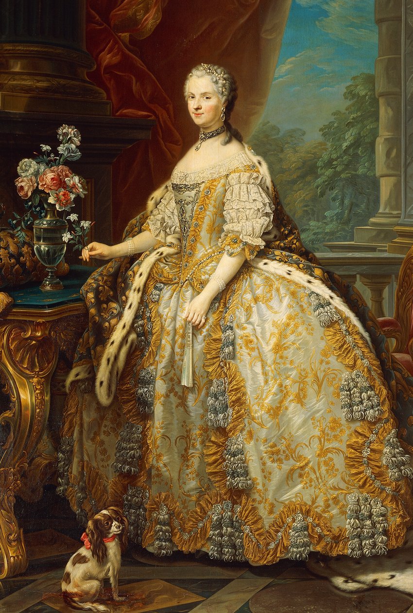 Maria Leczinska veya Leszczynska'nın (Trzebnica) portresi by Carle van Loo