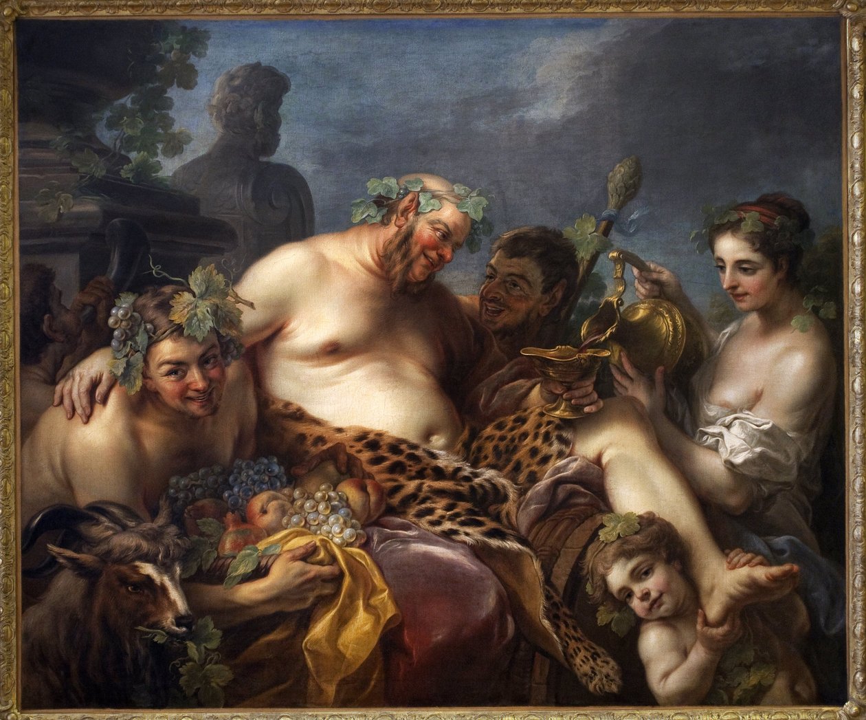 Silene sarhoş. Carle Van Loo (1705-1765), Tuval Üzerine Yağlıboya Tablo by Carle van Loo