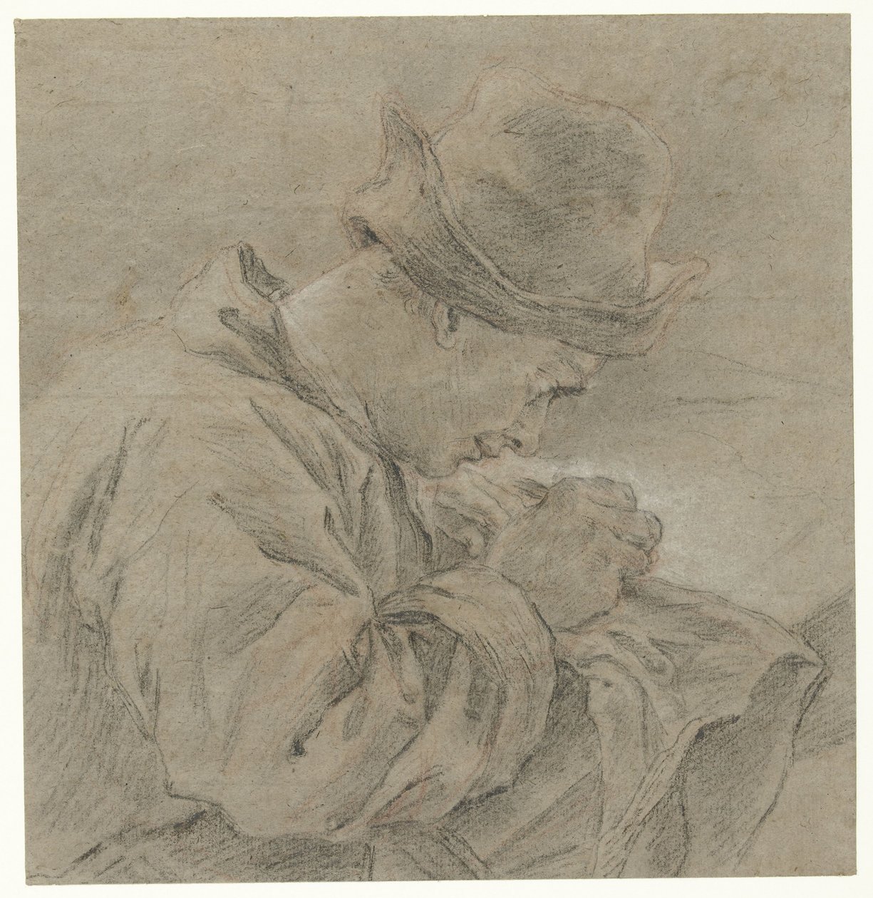 Yandan görülen iş yerinde teknik ressam by Carle van Loo