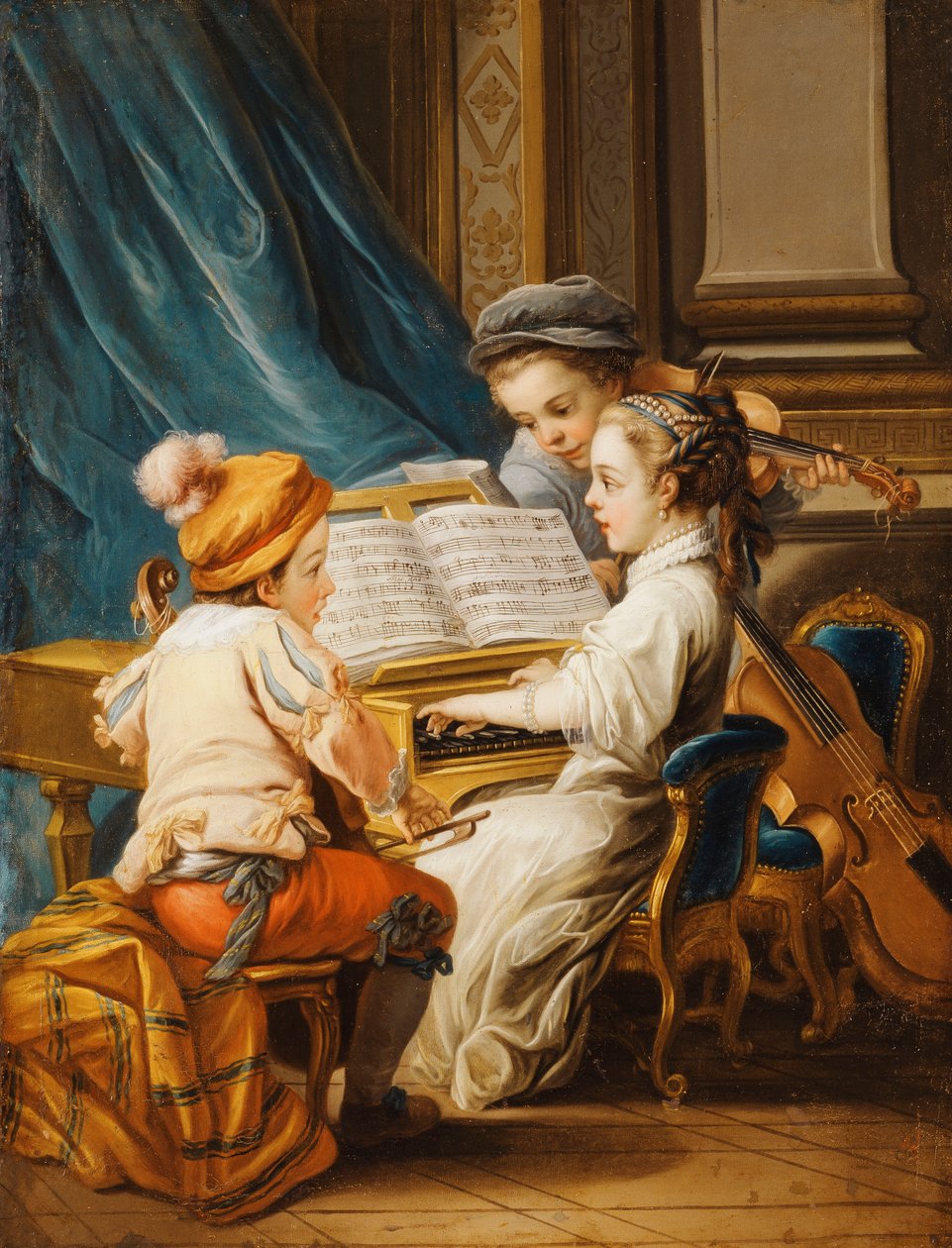 Dört Sanat - Müzik, by Carle van Loo