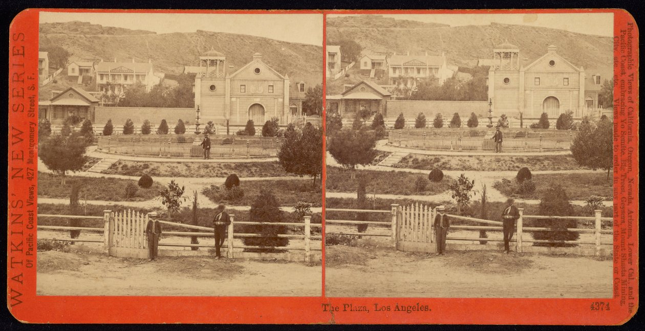 Plaza, Los Angeles by Carleton E. Watkins
