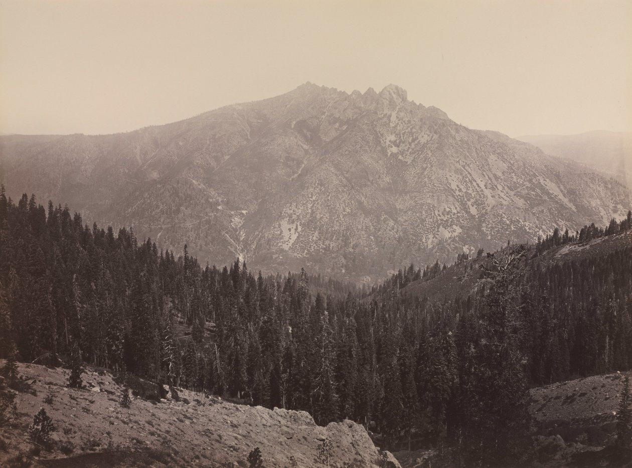 Davoncastle Butte, Sierra Nevada, c. 1866-1870. by Carleton E. Watkins