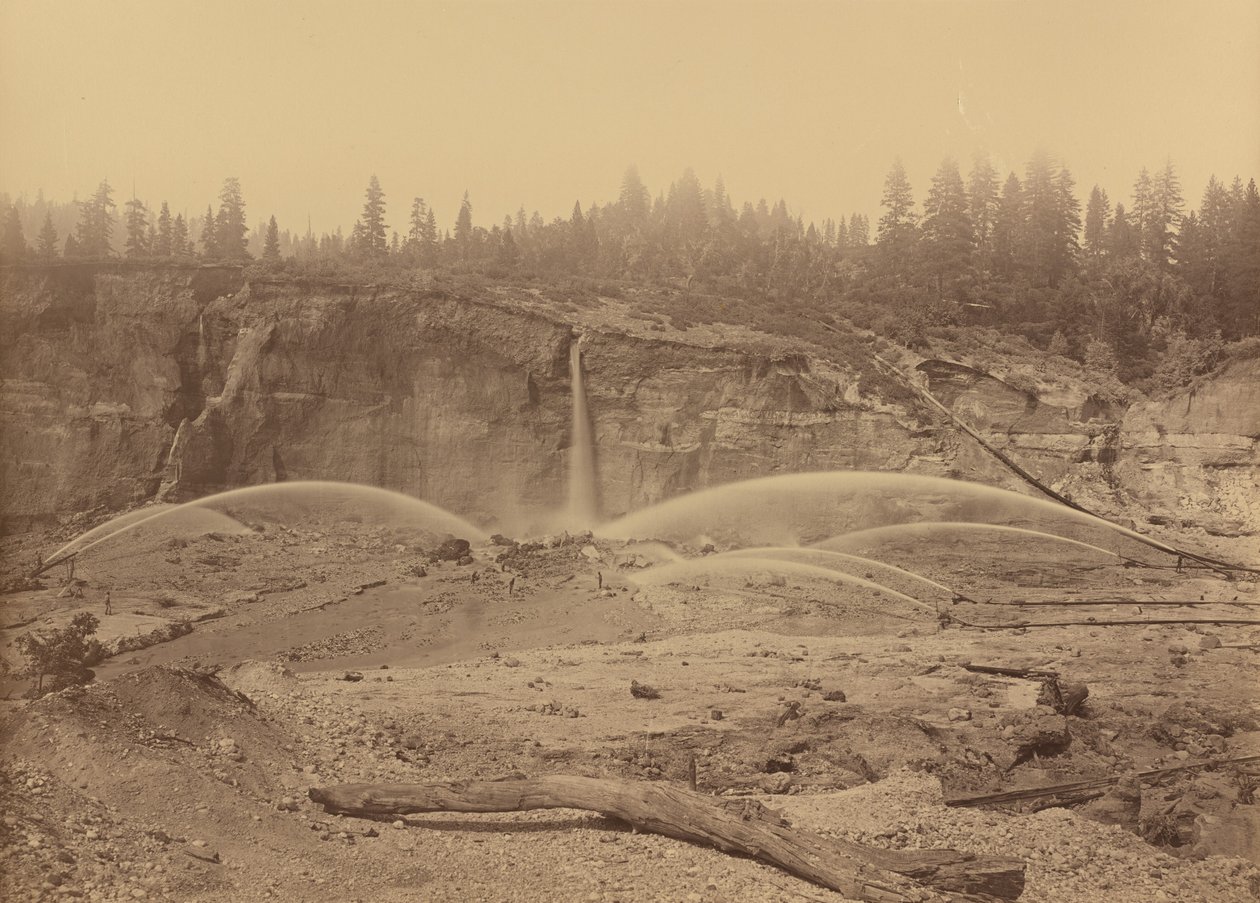 Malakoff Diggins, Kuzey Bloomfield, Nevada İlçesi by Carleton E. Watkins