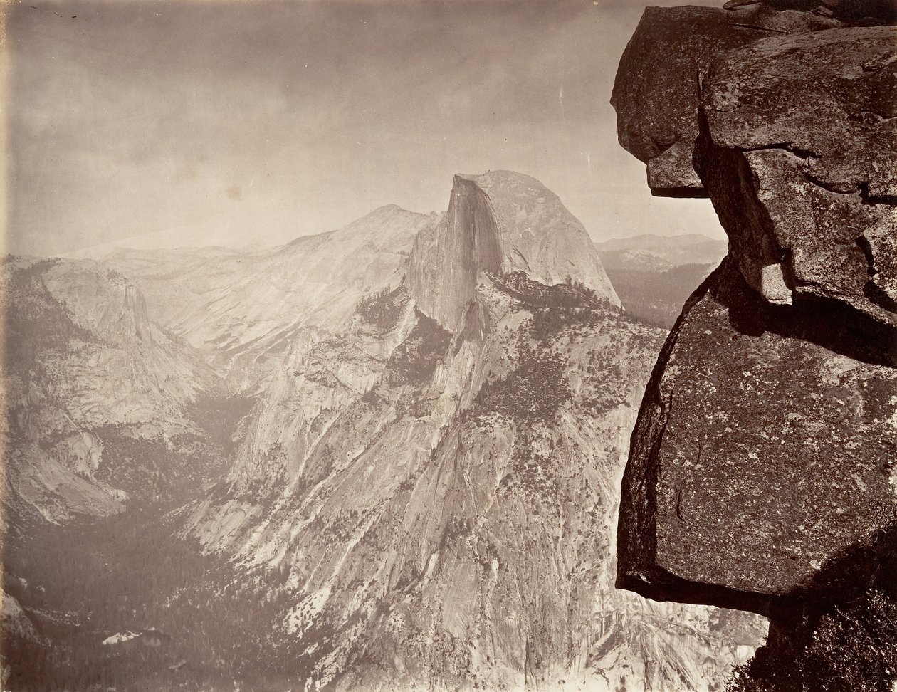Güney Kubbesi, Yosemite, yak. 1872, basılmış yaklaşık. 1876. by Carleton E. Watkins.
