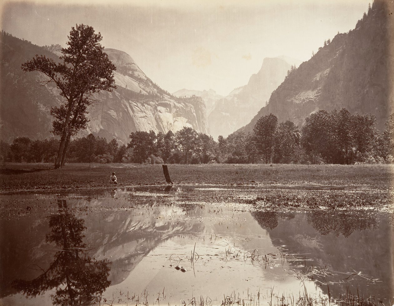 Kubbeler, Yosemite, yak. 1872, basılmış yaklaşık. 1876. by Carleton E. Watkins.