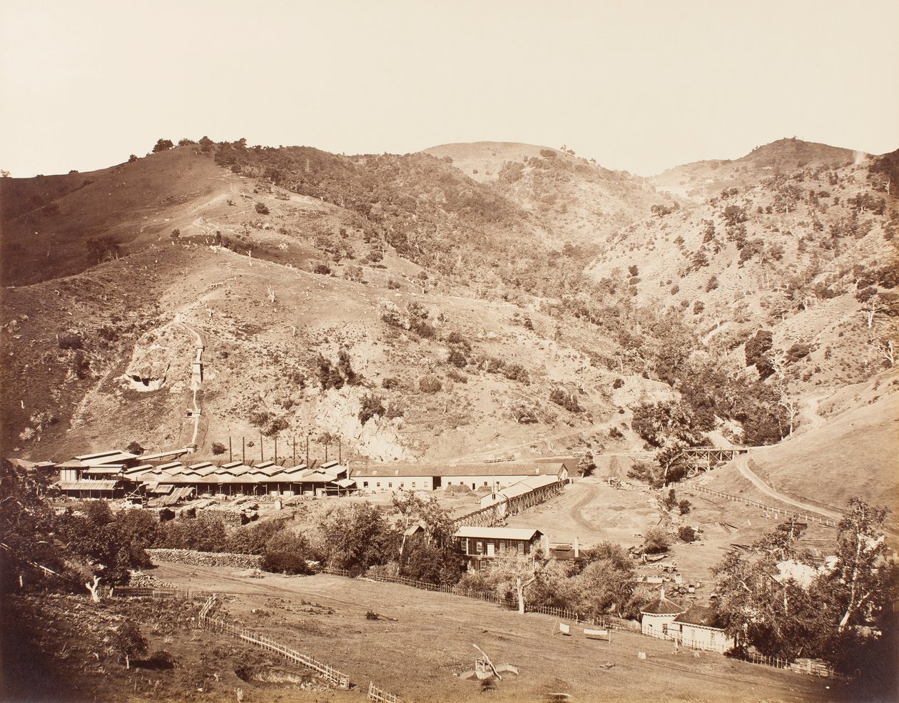 İşler ve Maden, New Almaden, Santa Clara, California by Carleton E. Watkins