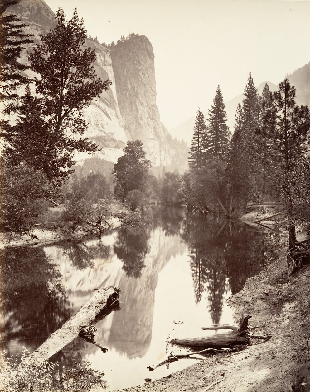 Washington Kulesi, Yosemite, yak. 1872, basılmış yaklaşık. 1876. by Carleton E. Watkins.