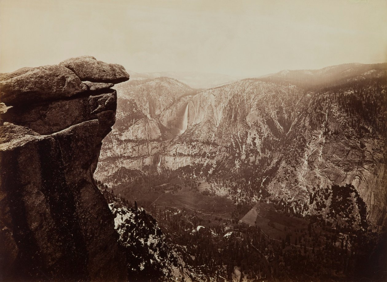 Buzul Noktasından Yosemite Şelalesi by Carleton E. Watkins