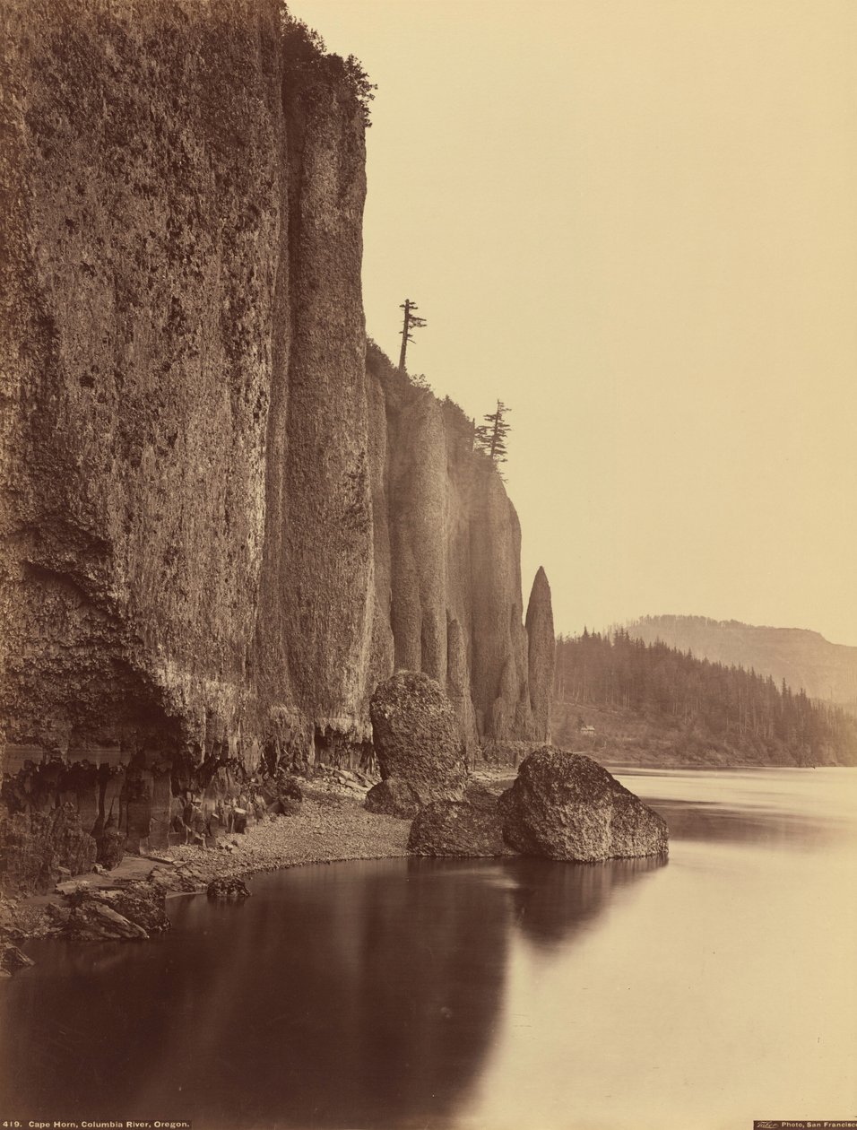 Horn Burnu, Columbia Nehri, Oregon,1867 (fotoğraf) by Carleton Emmons Watkins