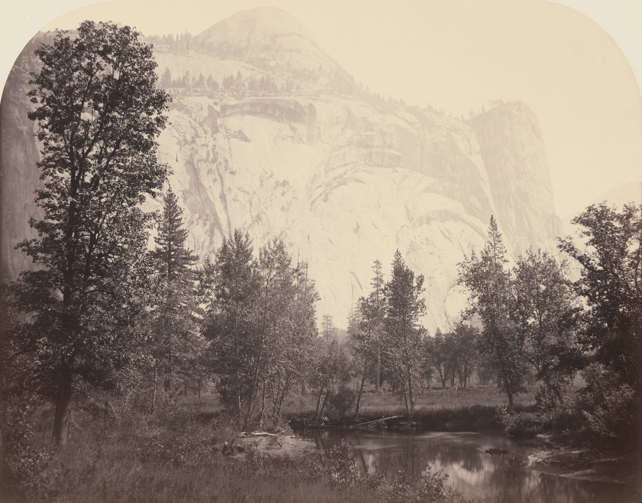 Kraliyet Kemerlerinin Nehir Manzarası, Yosemite, 1861. by Carleton Emmons Watkins