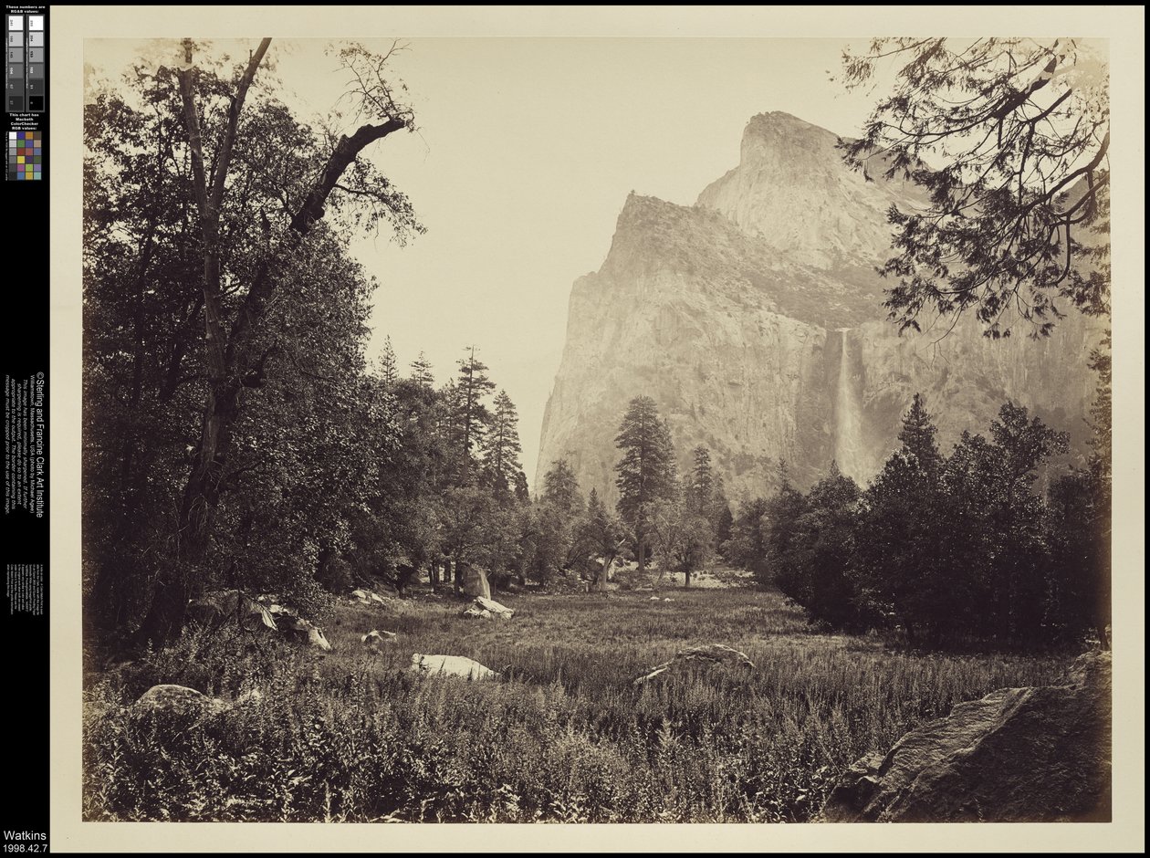 Gelin Peçesi, 900 ft. Yosemite, 1865 dolayları by Carleton E. Watkins