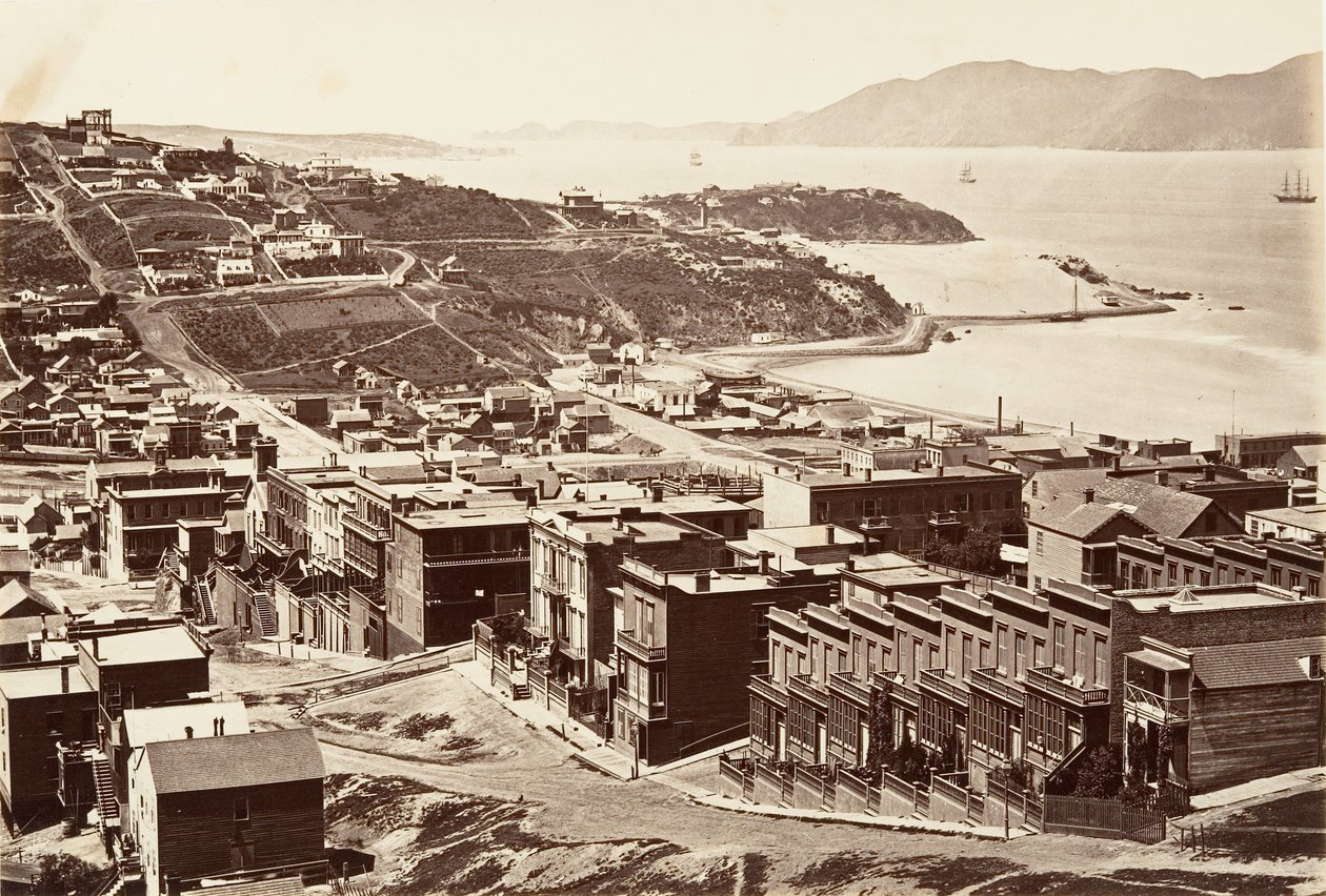 Golden Gate, 1868-69, basılmış yaklaşık. 1876. by Carleton Emmons Watkins