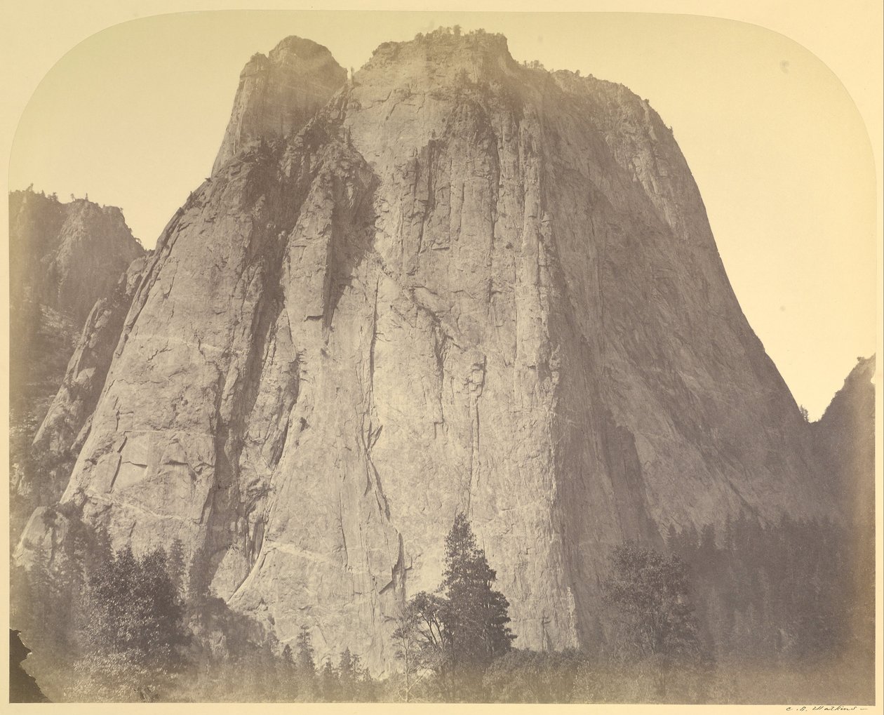 Katedral Kayası - Yosemite, No. 20 by Carleton Watkins