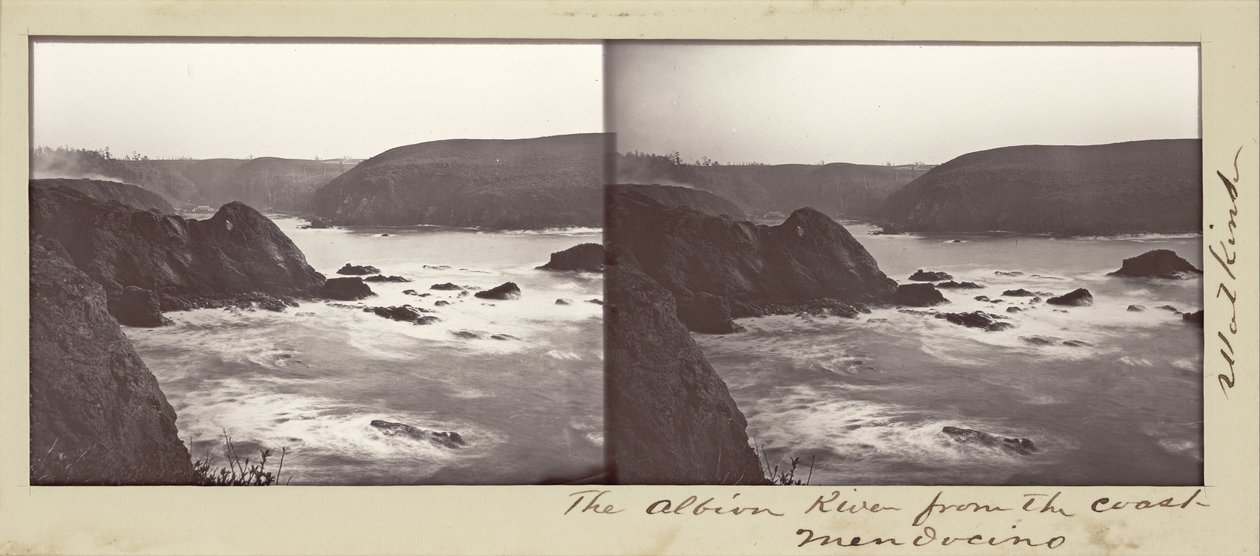 Sahilden Albion Nehri, Mendocino by Carleton Watkins