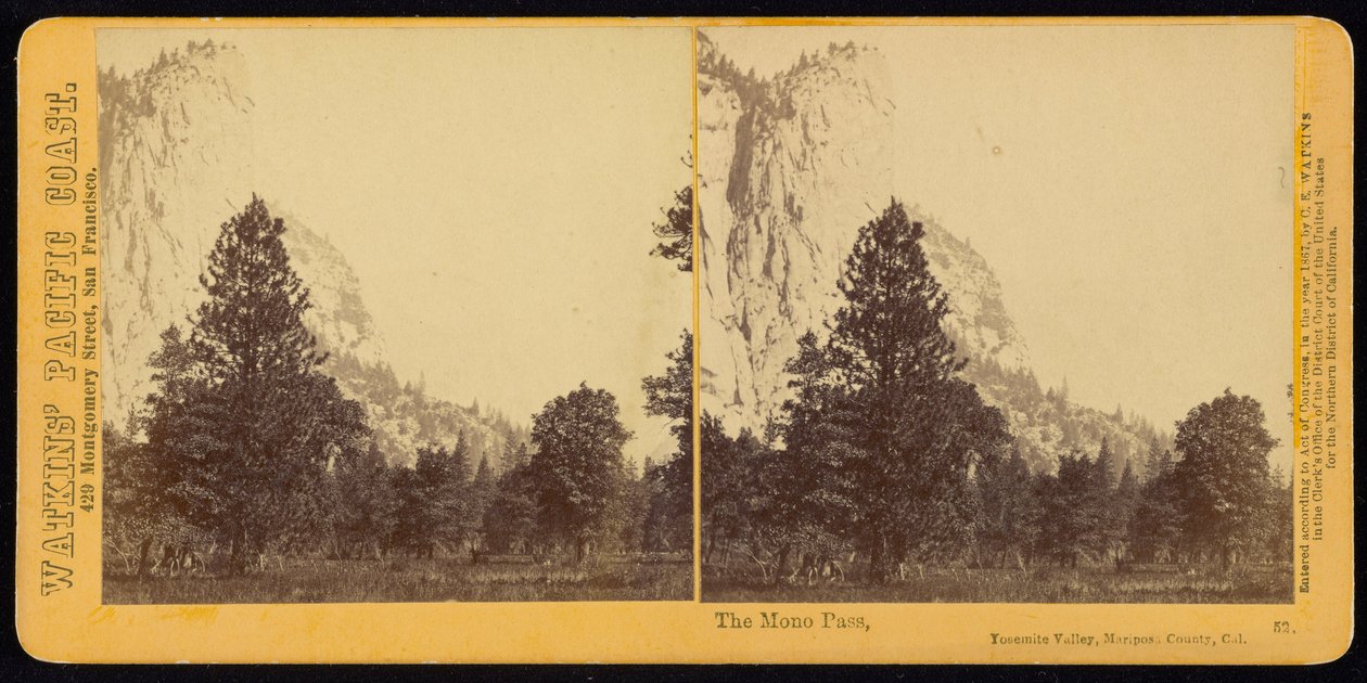 Mono Geçidi, Yosemite Vadisi, Mariposa İlçesi, Ca by Carleton Watkins