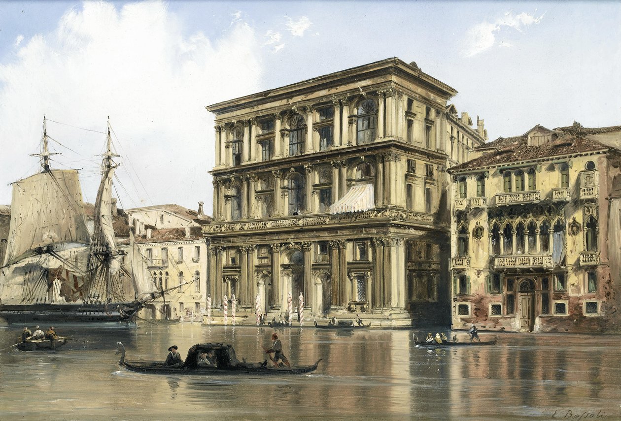 Büyük Kanal üzerinde by Carlo Bossoli