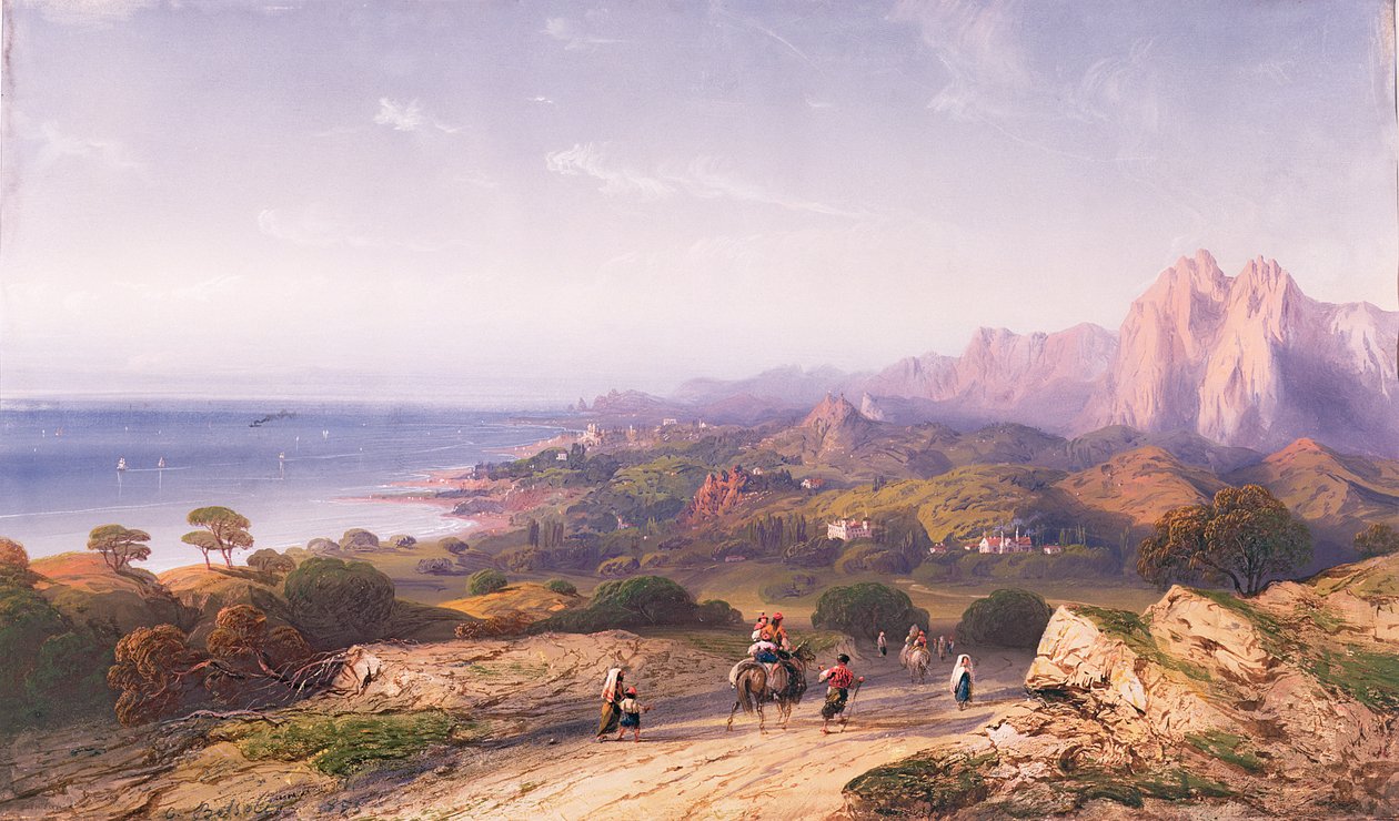 Cape S. Teodoro yakınından Güney Sahili by Carlo Bossoli