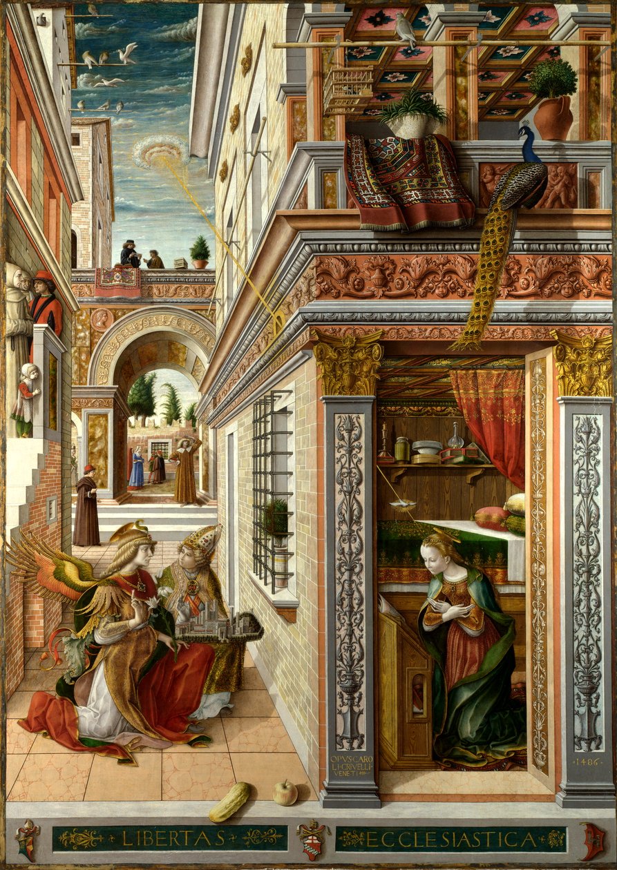 Aziz Emidius ile Müjde by Carlo Crivelli
