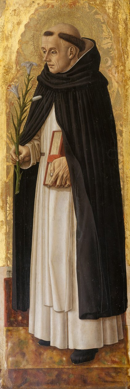 Saint Dominic, 1472 (ahşap üzerine tempera, altın zemin) by Carlo Crivelli
