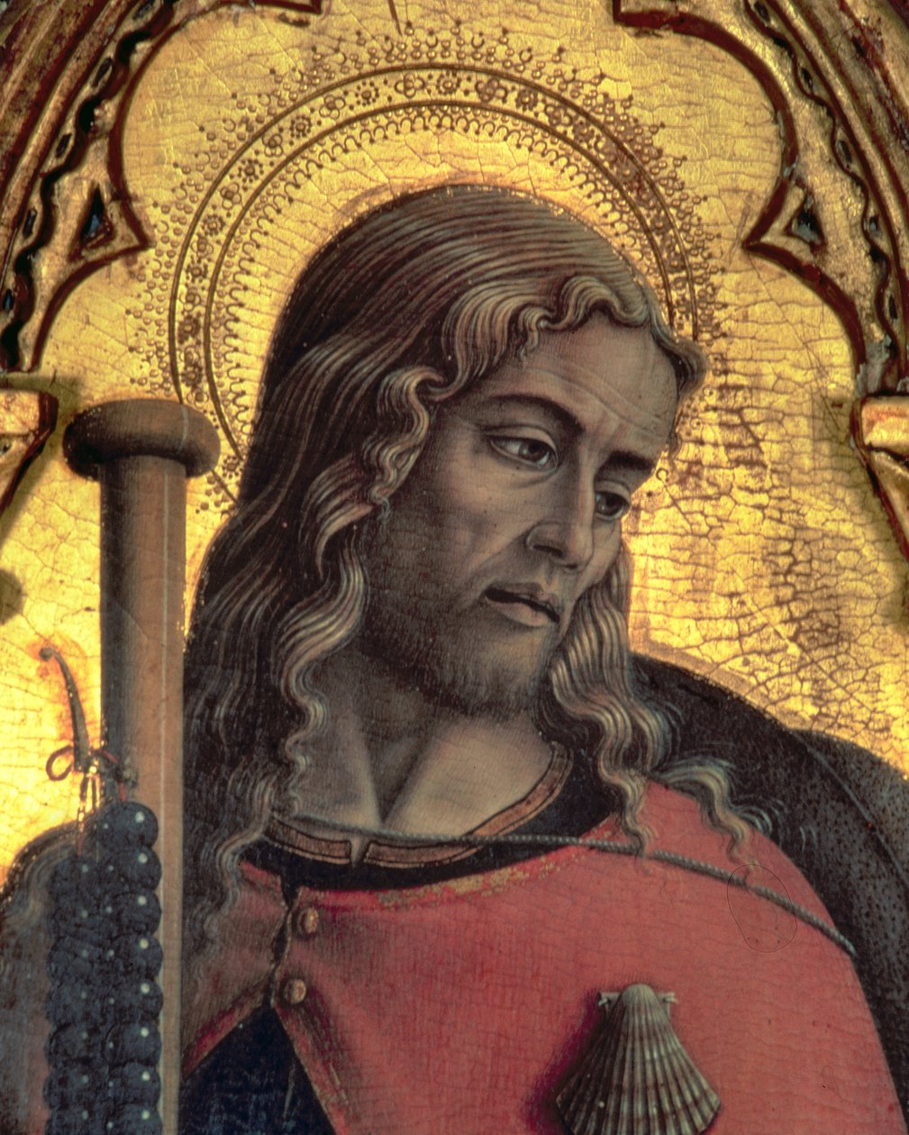 St. James, San Martino poliptiğinden detay (panelde tempera) (bkz. 76671 ve 76669) by Carlo Crivelli