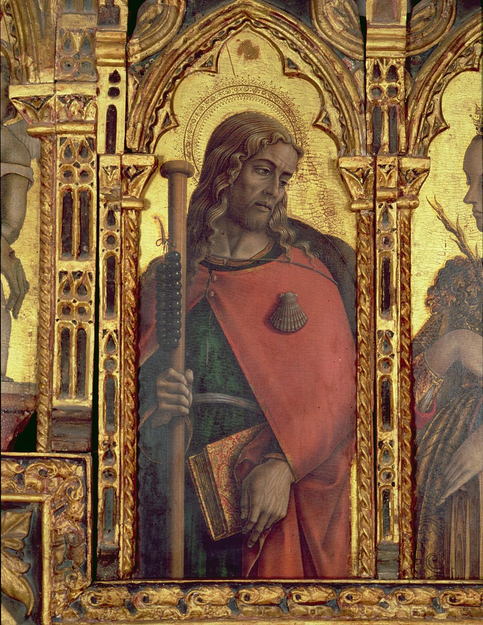 St. James, San Martino poliptiğinden detay (panelde tempera) (bkz. 76669) by Carlo Crivelli