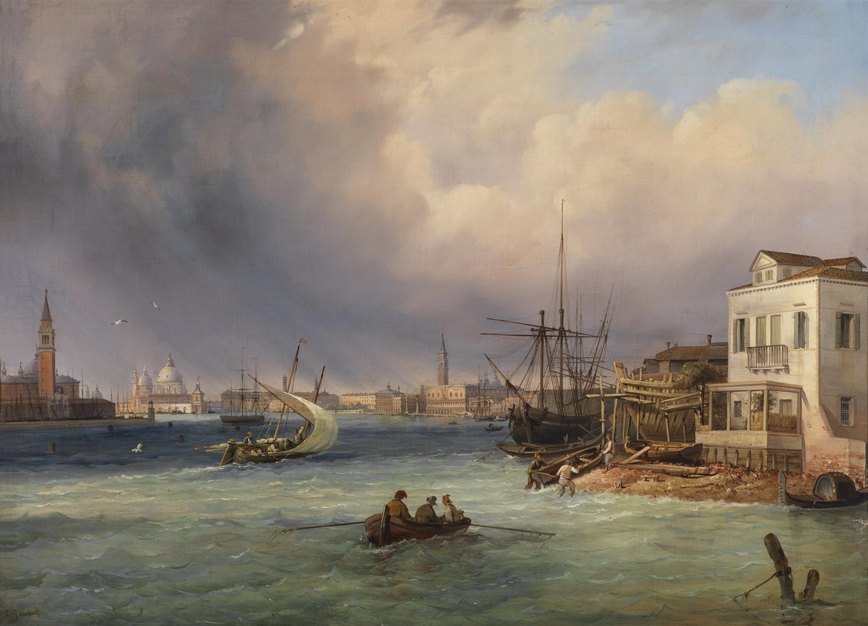 Fırtına havasında Venedik manzarası by Carlo Grubacs