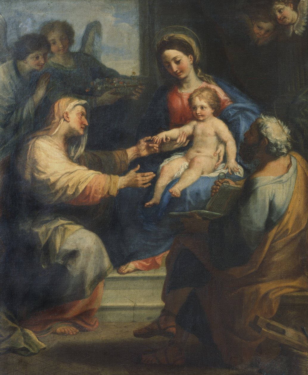 Çocuk ve Aziz Anne ile Meryem Ana by Carlo Maratta or Maratti
