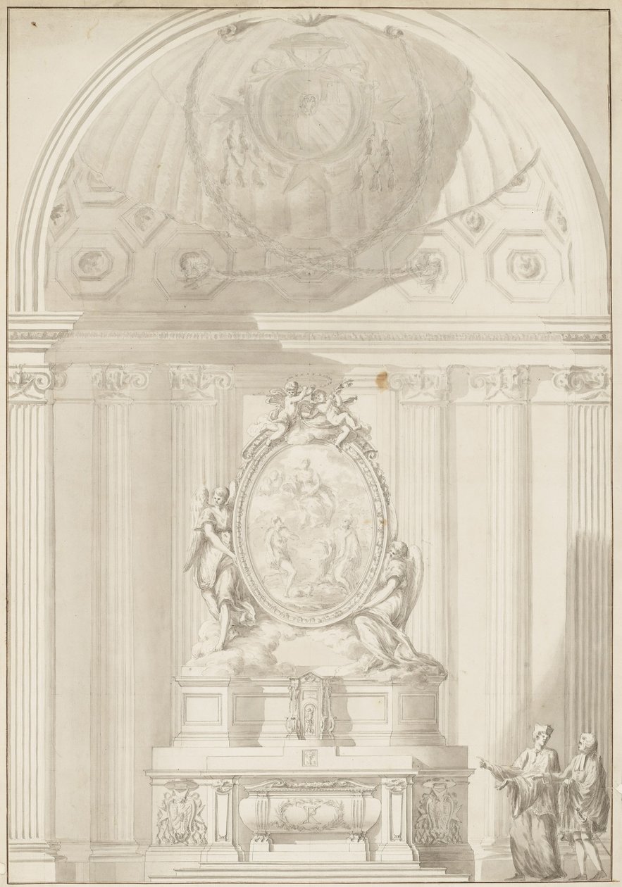 Santa Maria del Priorato, Roma, Yüksek Sunak için Alternatif Tasarım by Carlo Marchionni