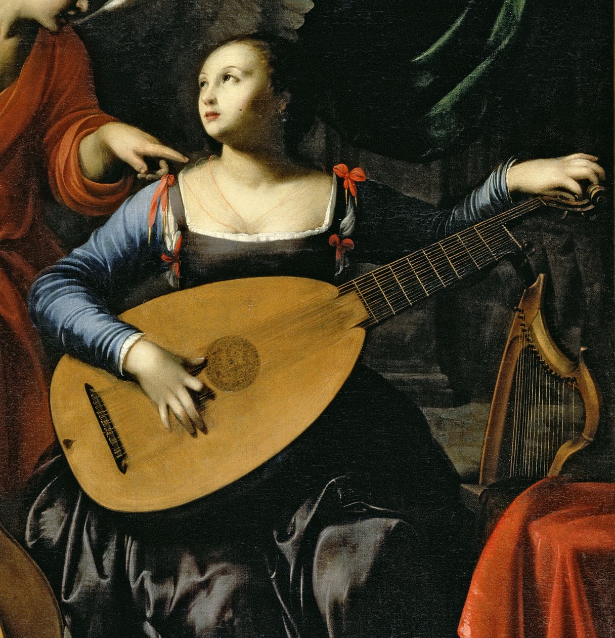 135313 tuval detayında Aziz Cecilia ve Melek yağlı boya by Carlo Saraceni