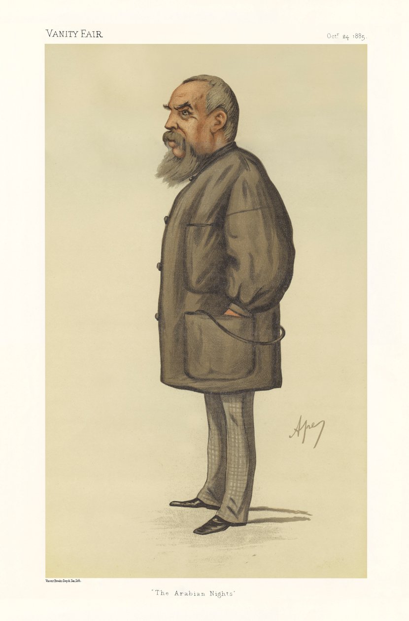 Yüzbaşı Richard Francis Burton - ayakta portre by Carlo (1839 89) Pellegrini