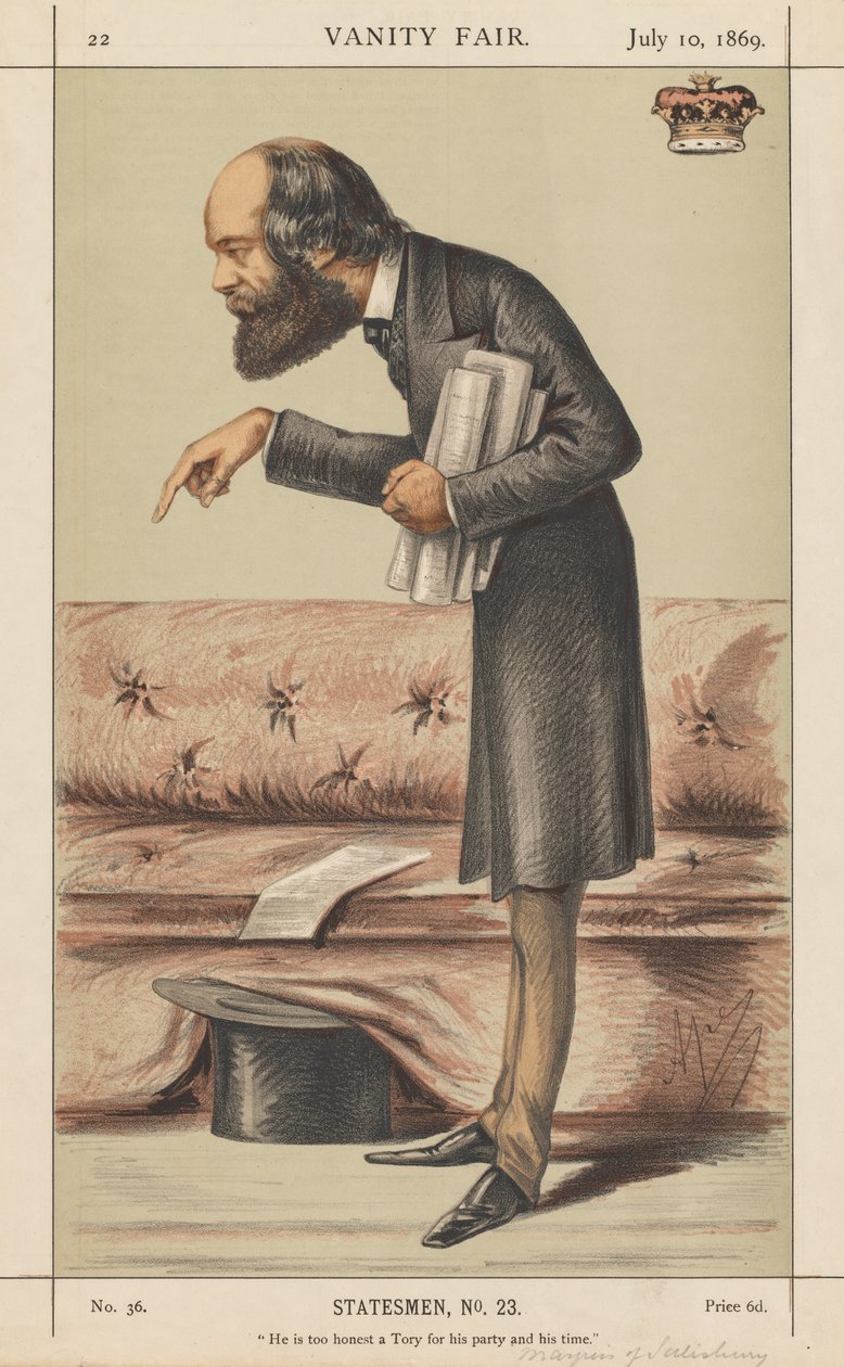 Vanity Fair: Devlet Adamı, No. 23 "Partisi ve zamanı için fazla dürüst bir Muhafazakar" by Carlo (Ape) Pellegrini