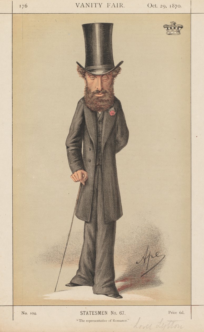 Vanity Fair: Devlet Adamları No. 67 "Romantizm Temsilcisi" by Carlo (Ape) Pellegrini