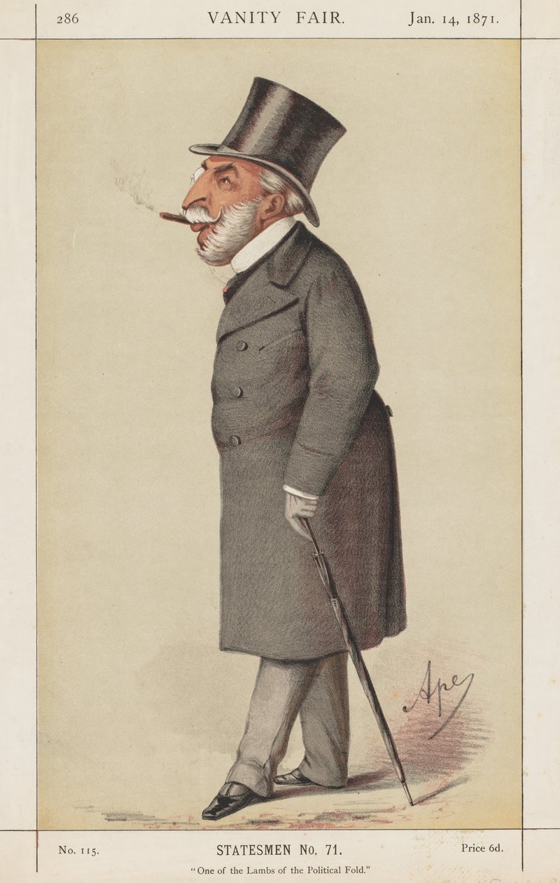 Vanity Fair: Devlet Adamı, No. 71 Siyasi Kıvrımın Kuzularından Biri, 1871. by Carlo